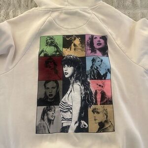 Official Taylor Swift Eras tour sweatshirt. Cream, small
